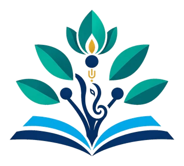 The new SIIMT emblem: an open book, a lotus and a flowing form that embodies wisdom